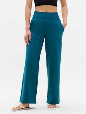 Venice High Rise Wide Leg Pant Coastal Teal
